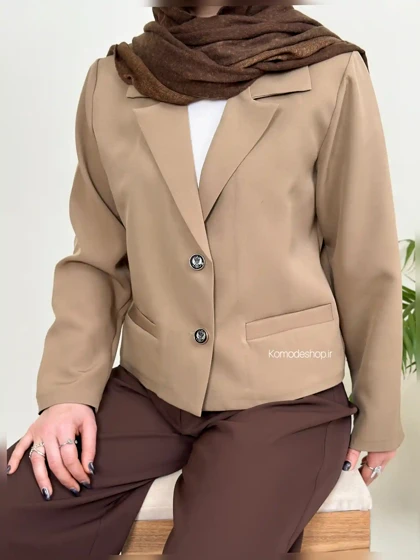 کت تک قهوه ای زنانه الیکا