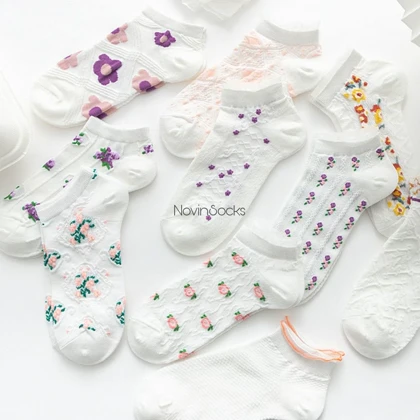 جوراب مچی طرح Flower2