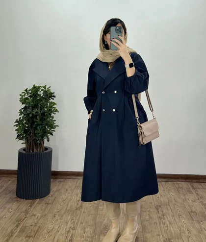 بارانی بلند ضد آب سمن