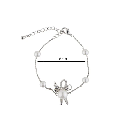 دستبند دخترانه استیل مدل مرواریدی