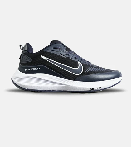 کفش کتانی مردانه و زنانه سرمه ای سفید نایک NIKE air zoom مدل 7184
