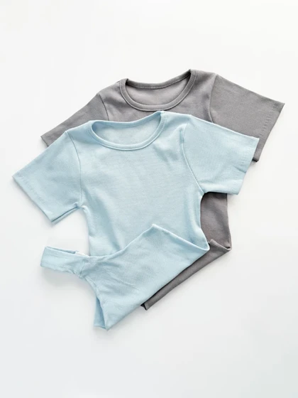 بادی کبریتی آستین نصفه یقه گرد