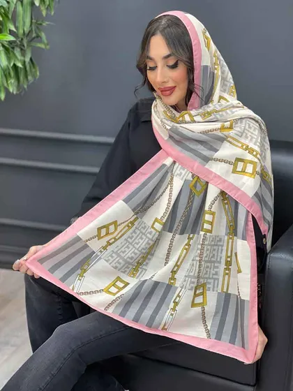 شال طرح زنجیر و سگک