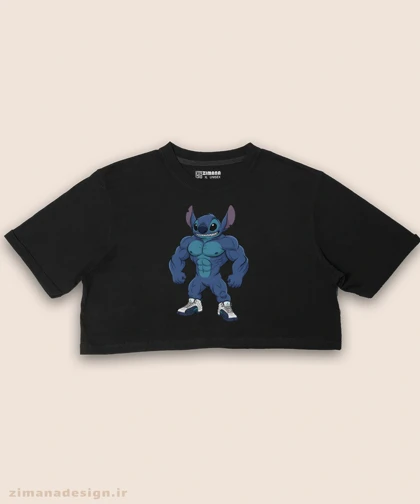 کراپ زنانه طرح استیچ بدنساز کد 1052