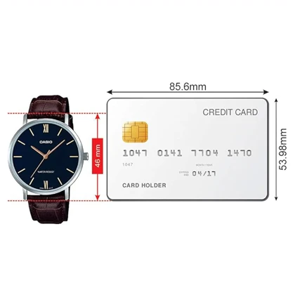 ساعت مچی مردانه کاسیو Casio مدل MTP-VT01L-2BUDF با بند چرمی کلاسیک