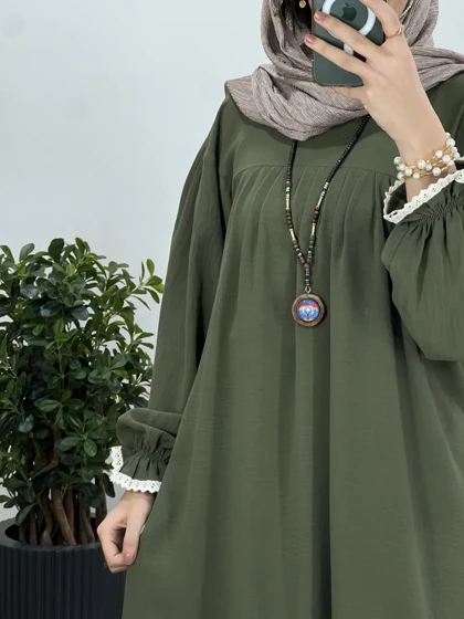 مانتو عبایی بلند رایلی 9 با کد 3681