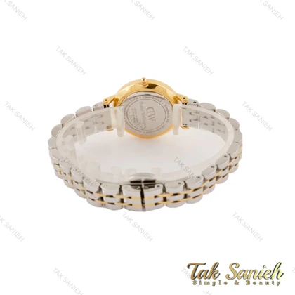 ساعت دنیل ولینگتون زنانه دورنگ طلایی صفحه طلایی DW-5454-L