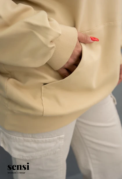 هودی داخل کرک رنگی ساده