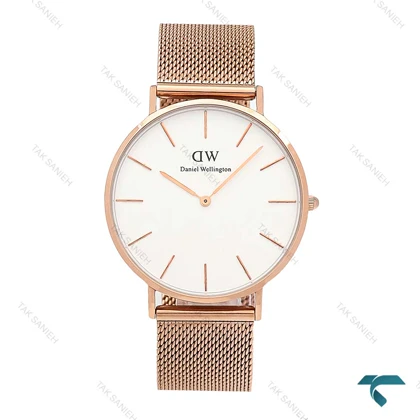 ساعت مچی دنیل ولینگتون مردانه بند حصیری رزگلد Daniel-7042-G