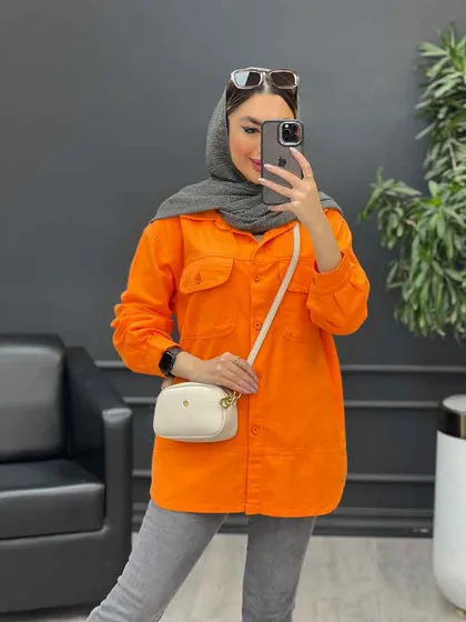مانتو کتان پایین برش‌دار
