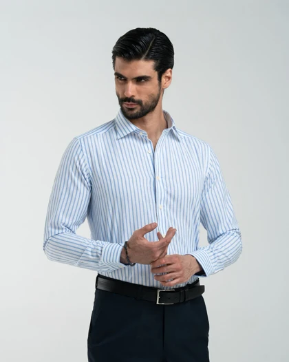 ام کی کالکشن پیراهن آستین بلند mk-1683-dark-blue