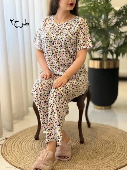 ست تیشرت شلوار تمام نخ کد2623