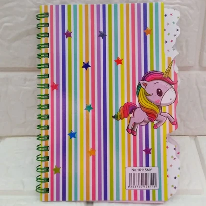دفترچه یادداشت 75 برگ فانتزی سیمی اندازه 12×16 سانتی متر