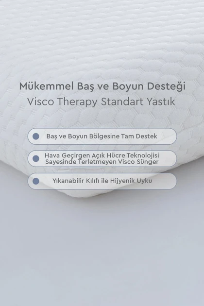 بالش Yataş مدل Visco Therapy Standart Medical ویسکو - سفید