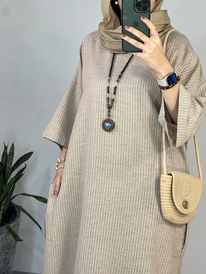 مانتو کفتان لینن الناز 1