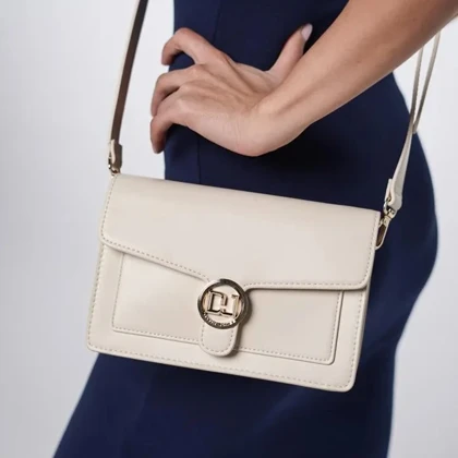 کیف دوشی زنانه چرم مصنوعی بدون دسته دیوید جونز DAVIDJONES