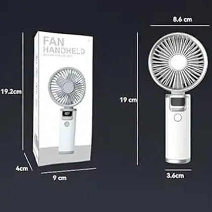 پنکه شارژی دستی مدل GG8803 با نمایشگر دیجیتال