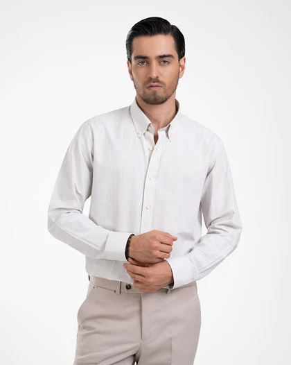 ام کی کالکشن پیراهن آستین بلند mk-22504-cream