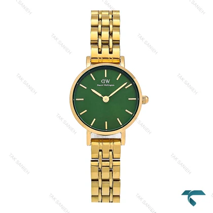 ساعت زنانه دنیل ولینگتون مینی گرد طلایی صفجه سبز Daniel-7040-L