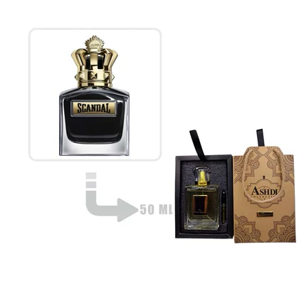 عطر ادکلن ژان پل گوتیه اسکندال پورهوم له پارفوم مردانه 50 میل اشدی Jean Paul Gaultier Scandal Pour Homme Le Parfum for Men Ashdi 50ml