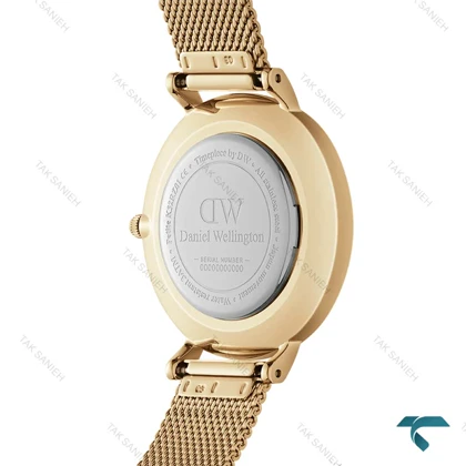 ساعت دنیل ولینگتون زنانه گرد حصیری مینی رزگلد DW-6640-28-L