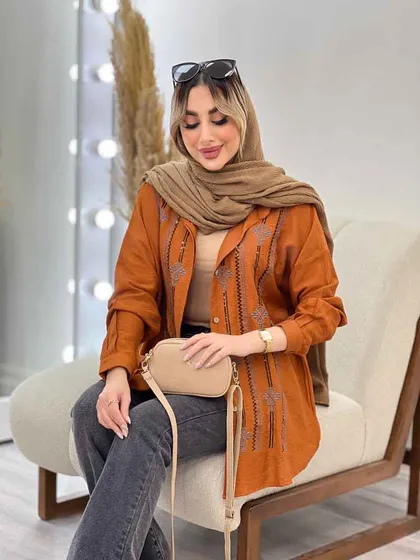 شومیزی جلو پولک دوزی
