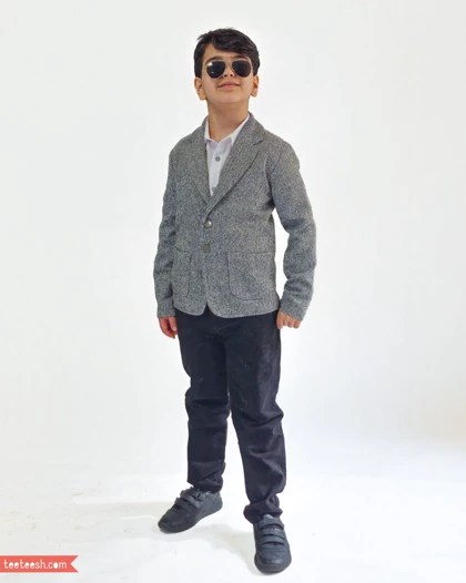 کت پشمی مشکی و سفید