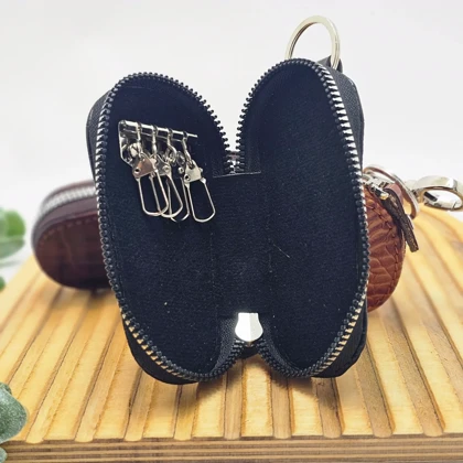 جاکلیدی و جاسوییچی چرم طرح کروکودیل (Zippered Key Holder)