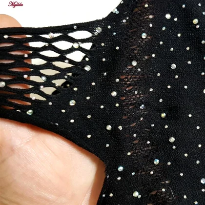 سرهمی فانتزی مشکی مدل نگین‌دار کد 4860-7099