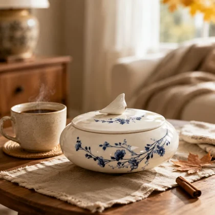 شکلات خوری سرامیک گل و گنجشک
