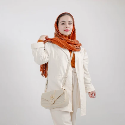 کیف دوشی زنانه چرم یلسان مدل آرچید کد 100-GN