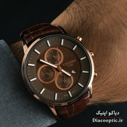 ساعت مچی مردانه موتور ژاپن برند سیتیزن مدل Do1281 چرمی