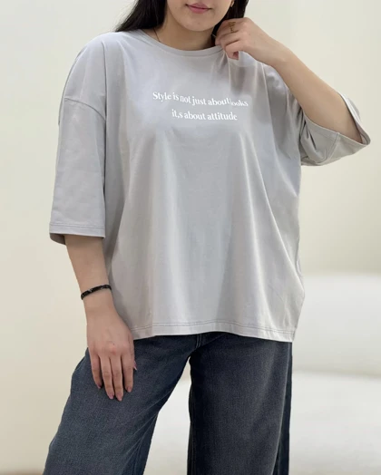 تیشرت باکسی استایل نخ پنبه