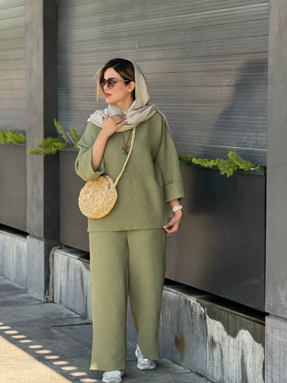 ست مانتو شلوار گیسو