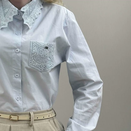 شومیزیقه جیب گیپور