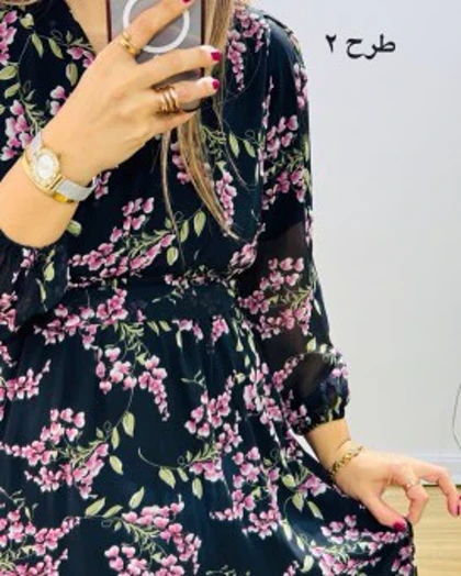 پیراهن حریر چپ و راستی ماکسی 4