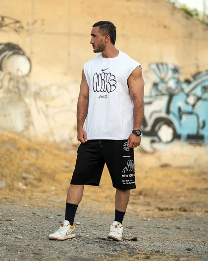 رکابی ورزشی وست NIKE توخالی سفید