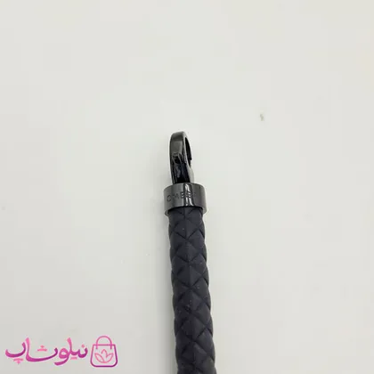 دستبند امگا رابر مشکی با قفل رزگلد کیفیت مستر
