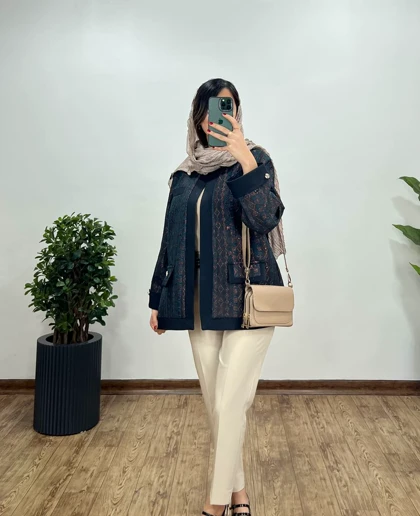 مانتو کتی مجلسی ژاکارد طلوع