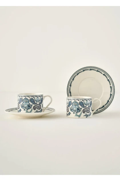 فنجان چای دو نفره Bella Maison مدل Paisley - آبی