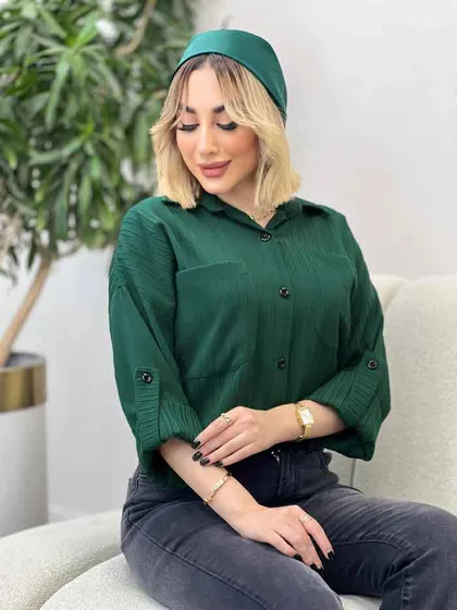 شومیز کراش دو جیب