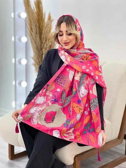 شال طرح گل آفتاب گردان