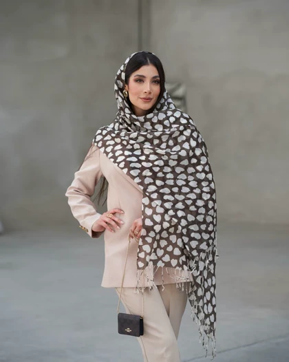 شال لینن طرحدار HQuality 20631