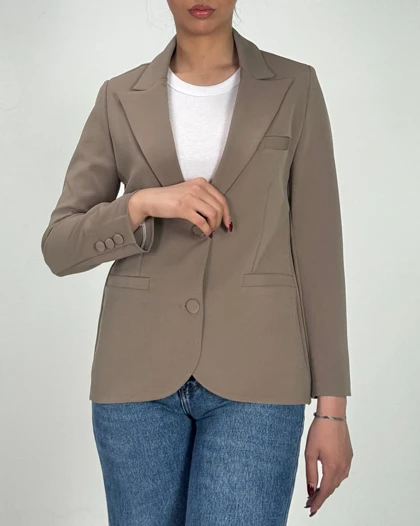 کت یقه انگلیسی دکمه پارچه ای  کد 100171