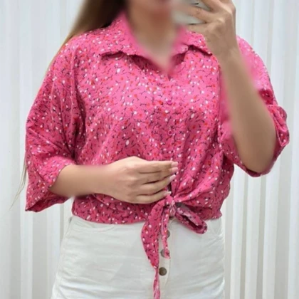 شومیز جلو گره‌ای مدل حلما کد 50321