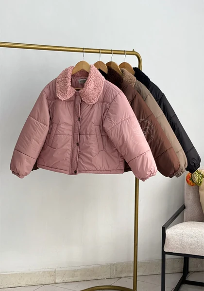 کاپشن یقه تدی