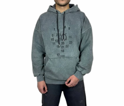 هودی سنگشور مردانه سبز زیتونی با قواره باکسی