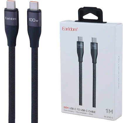 کابل دوسر تایپ سی ارلدام Earldom مدل EC-213C-C توان 100 وات 1 متری