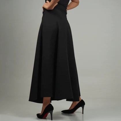 دامن کرپ کمربندار