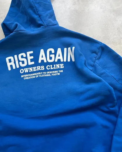 هودی آبی زاپ‌دار RISE AGAIN